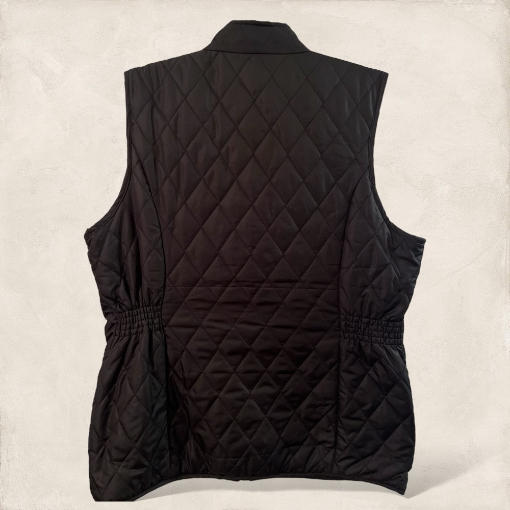 Charter Club Quilted Black & Cheeta Womens Size Large - Picture 4 of 5